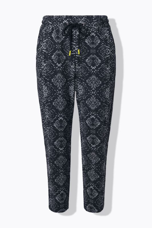 Snake Print Elastic Waist Joggers