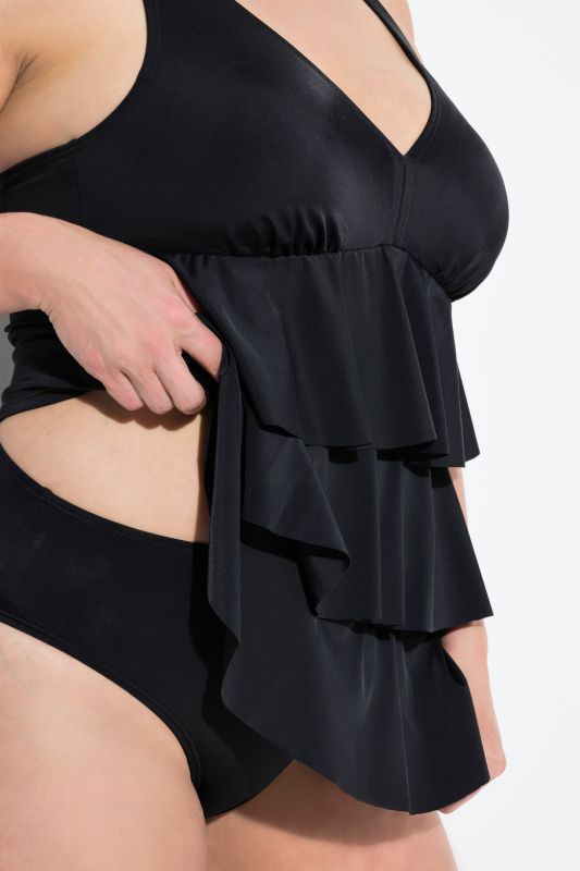 Flounce Panel Tankini Set