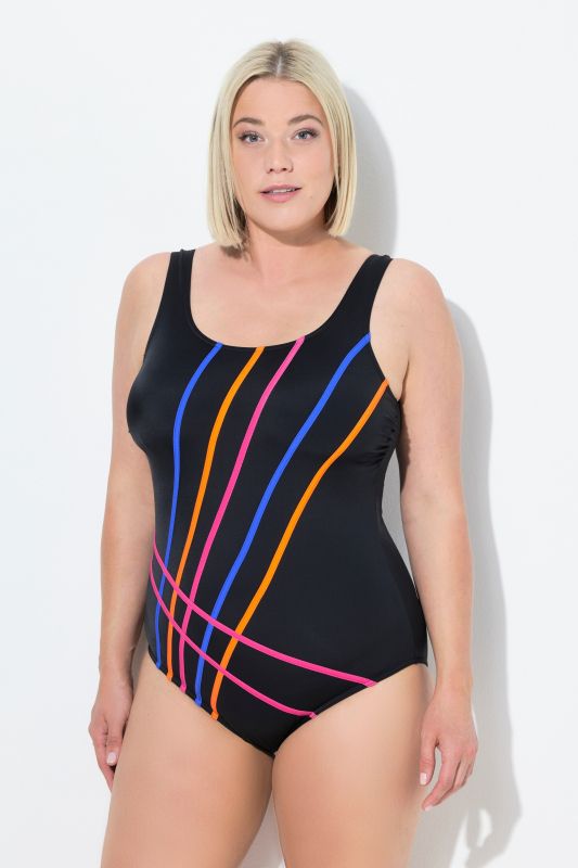 Vibrant Striped Swimsuit