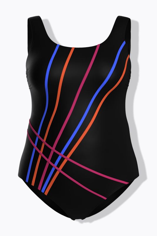 Vibrant Striped Swimsuit