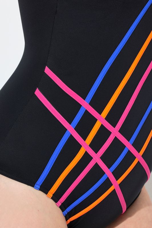 Vibrant Striped Swimsuit