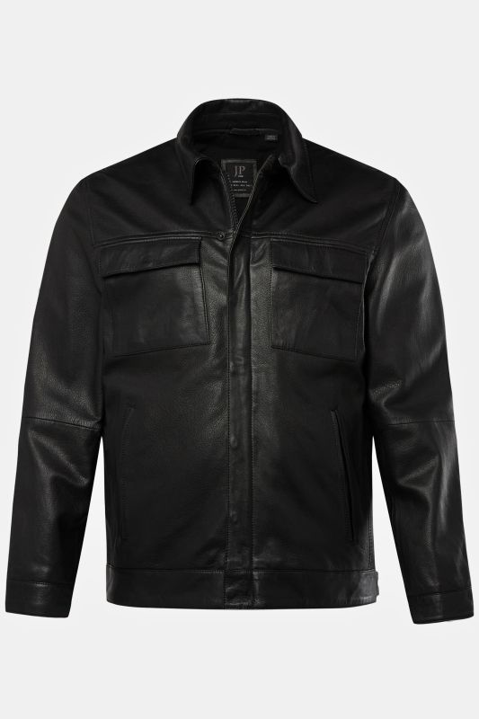 Leather jacket, leather, lamb nappa, multiple pockets