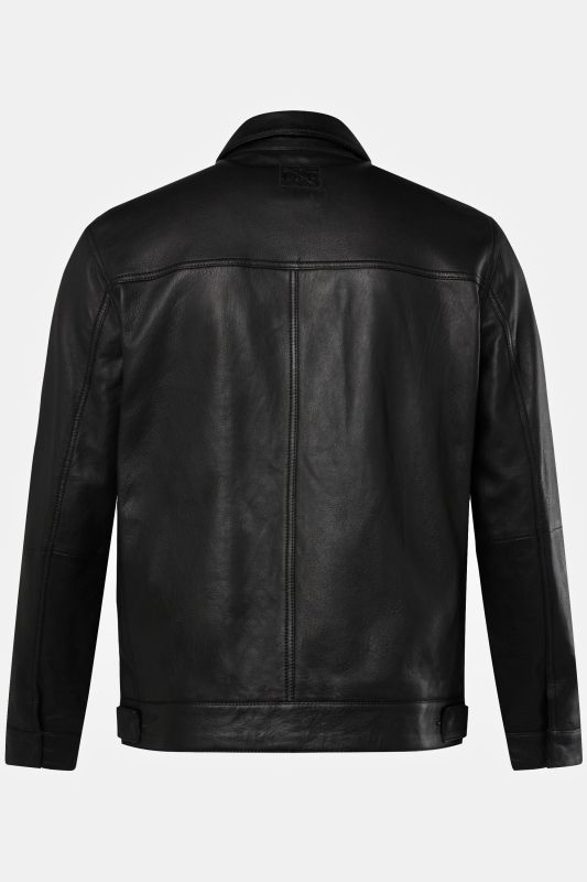 Leather jacket, leather, lamb nappa, multiple pockets