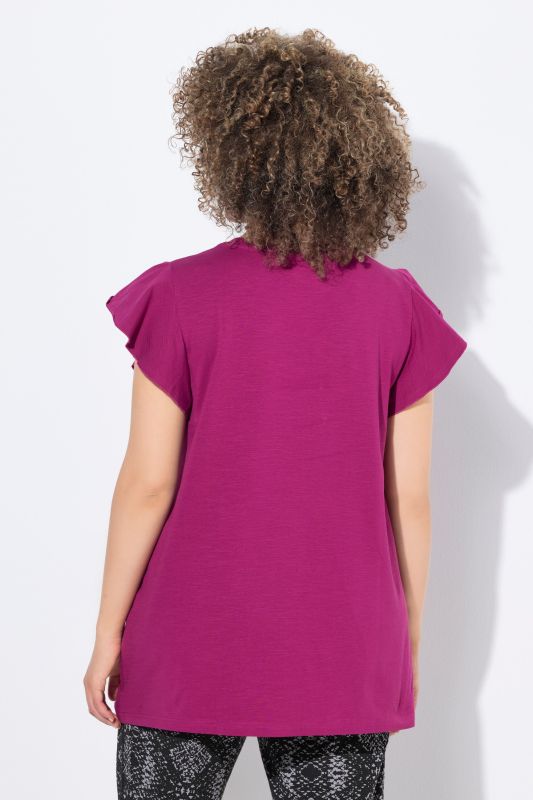 Cap Sleeve V-Neck Tee