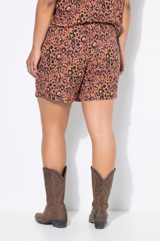 Leopard Print Muslin Shorts