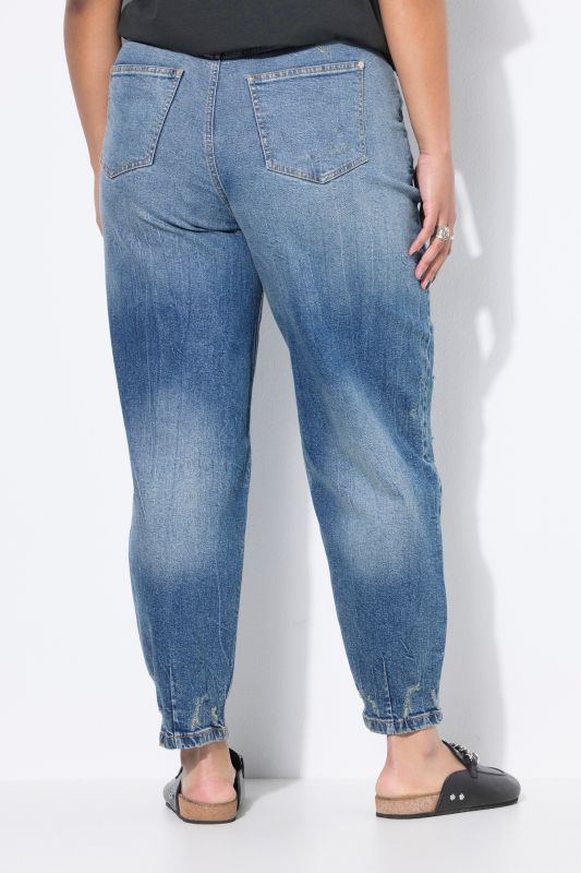 Distressed Stretch Fit Balloon Jeans