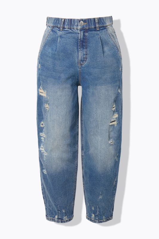 Distressed Stretch Fit Balloon Jeans