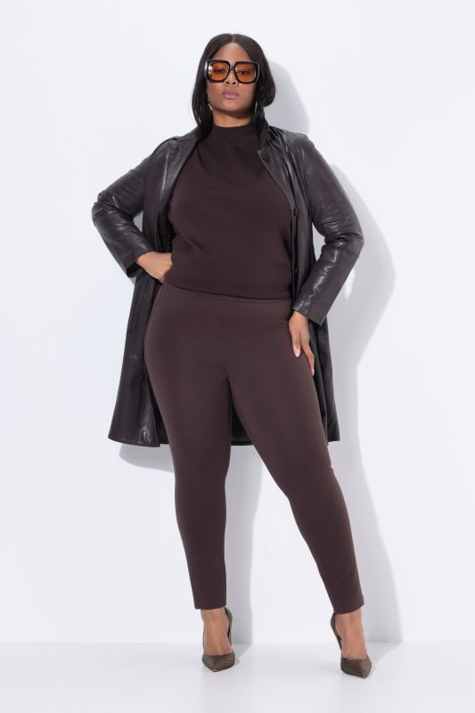 Jersey Elastic Waist Stretch Knit Slim Legging