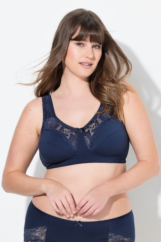 Lace Inset Wirefree Kelly Fit Support Bra