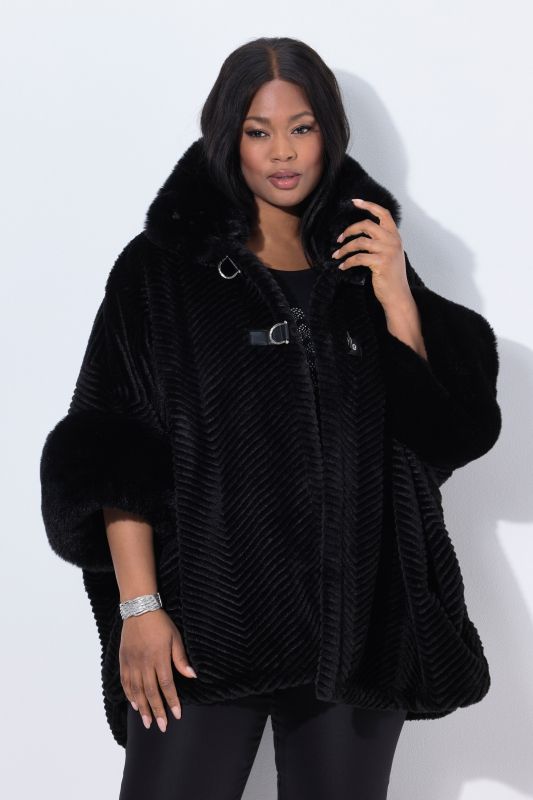 Faux Fur Oversized Poncho