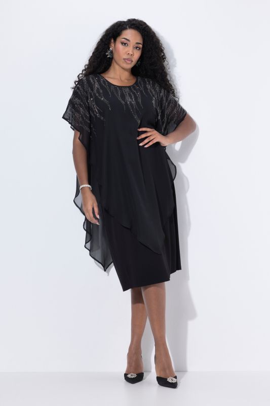 Layered Chiffon Midi Dress