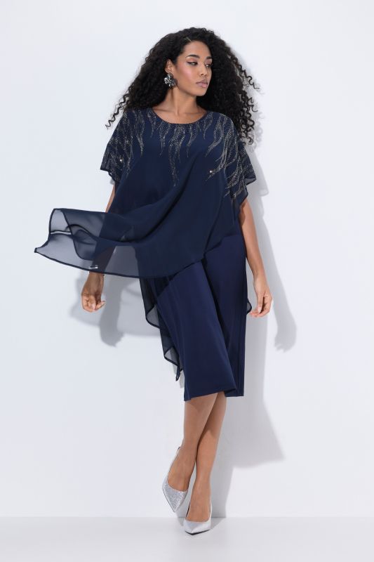 Layered Chiffon Midi Dress