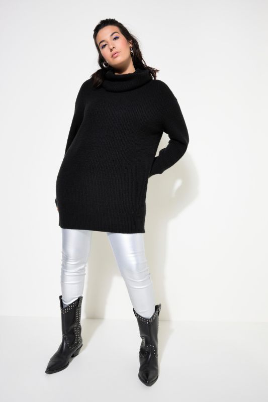 Long Cut Turtleneck Sweater
