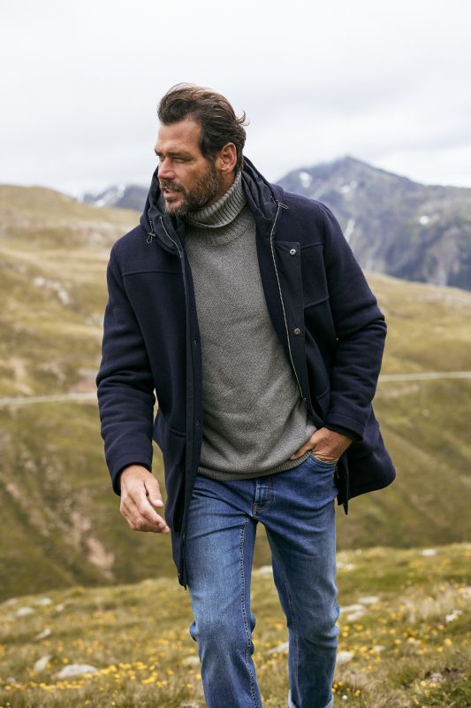 Roll neck sweater, knitwear