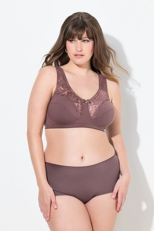Lace Inset Wirefree Kelly Fit Support Bra