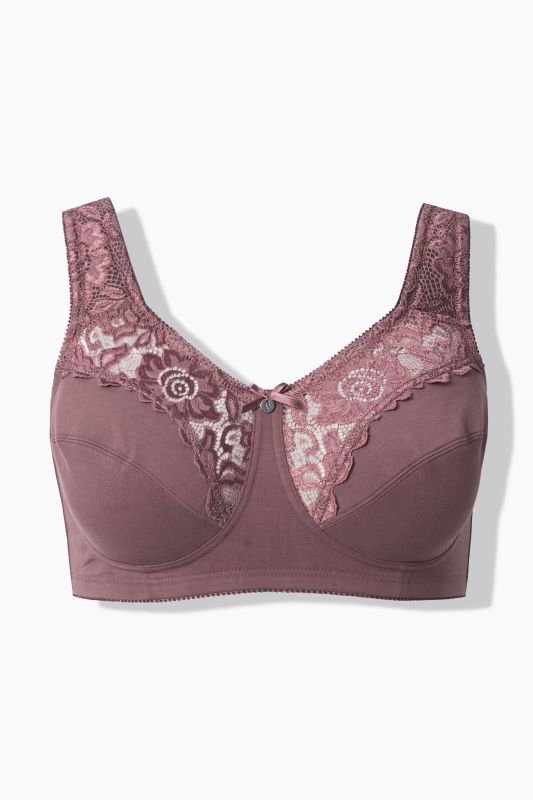 Lace Inset Wirefree Kelly Fit Support Bra