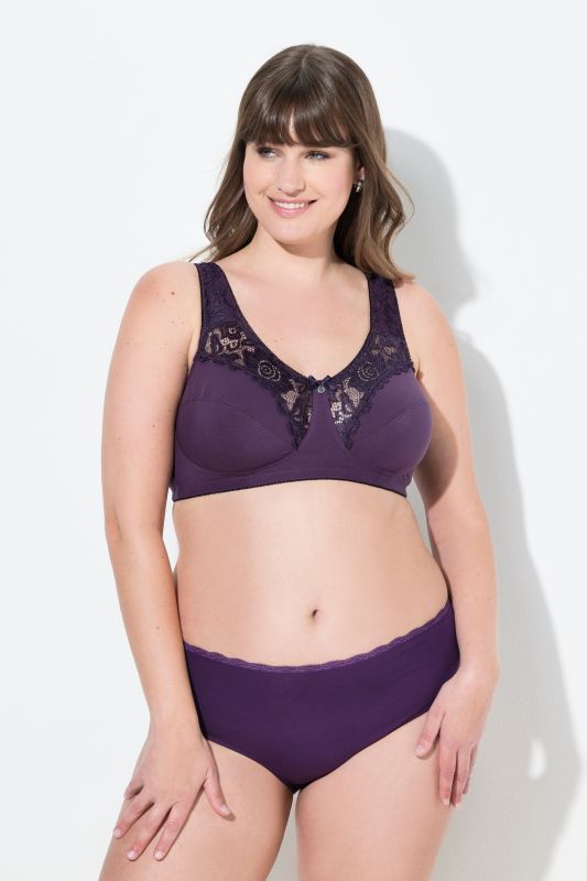 Lace Inset Wirefree Kelly Fit Support Bra