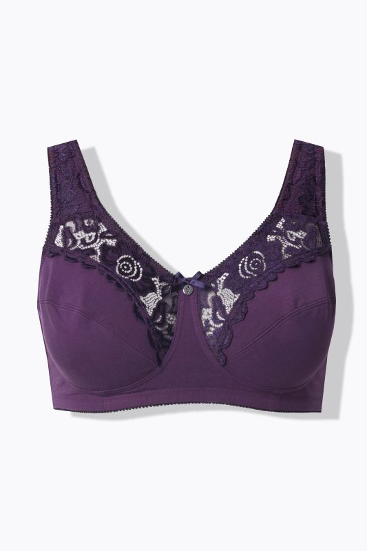 Lace Inset Wirefree Kelly Fit Support Bra