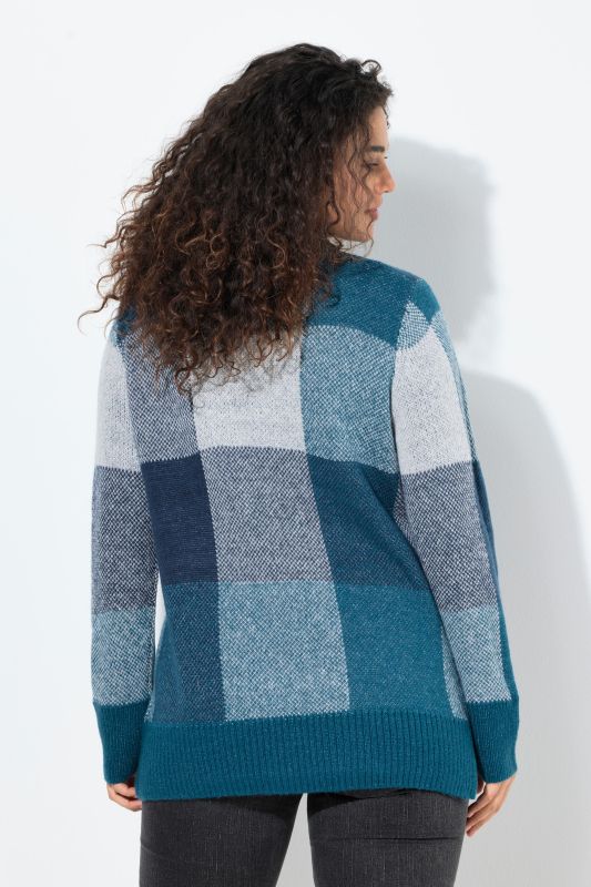 Grand Check Long Sleeve Sweater