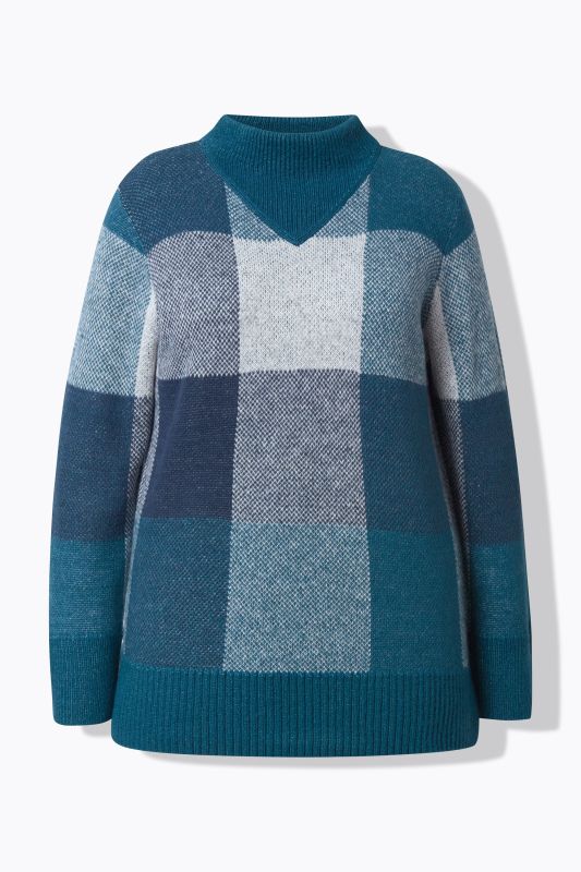 Grand Check Long Sleeve Sweater