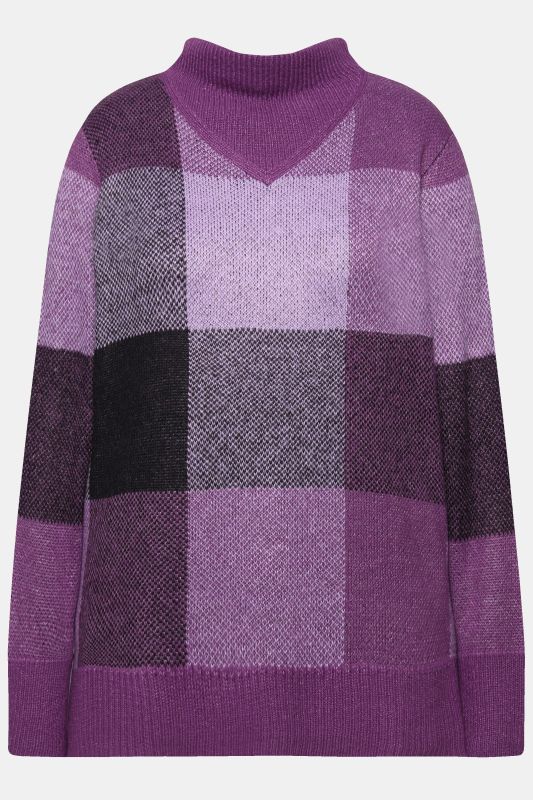 Grand Check Long Sleeve Sweater