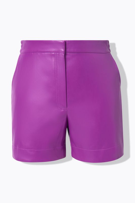 Faux Leather Wide Leg Shorts