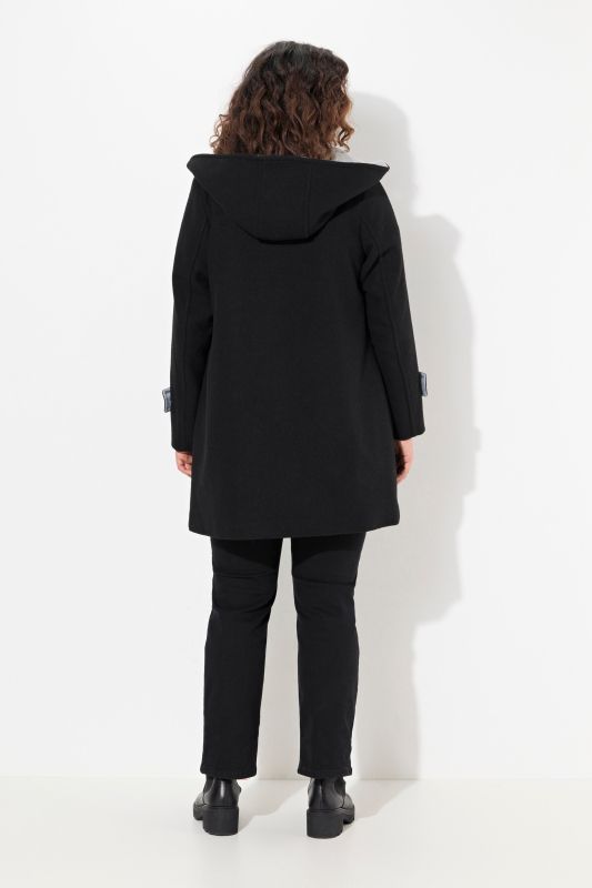 Toggle Button Wool Blend Duffle Coat