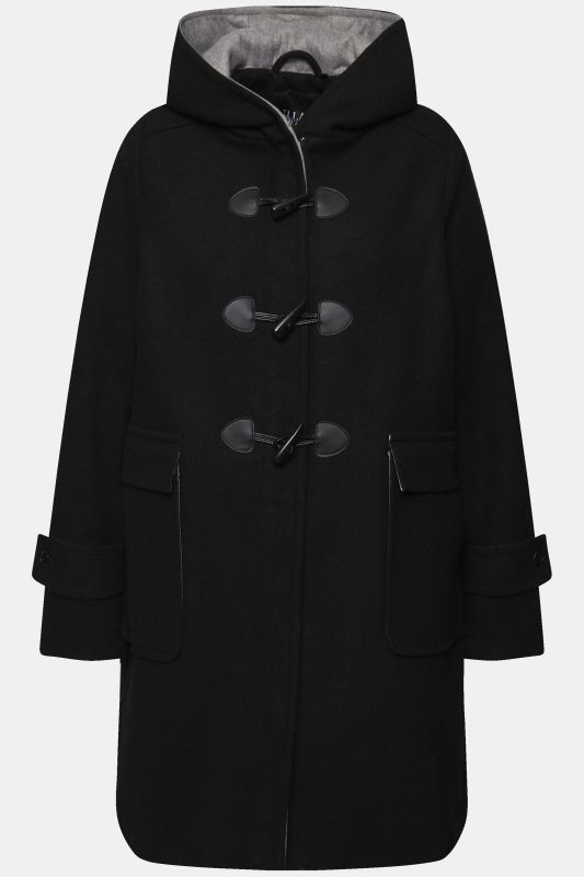 Toggle Button Wool Blend Duffle Coat