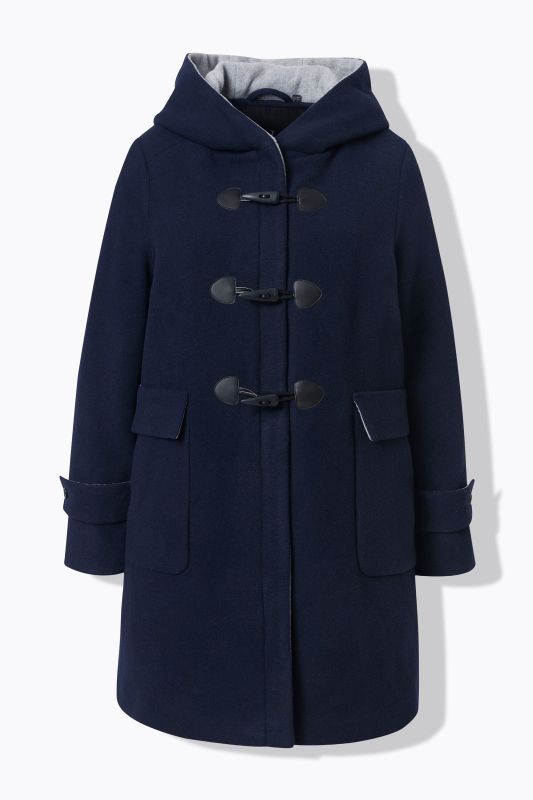 Toggle Button Wool Blend Duffle Coat