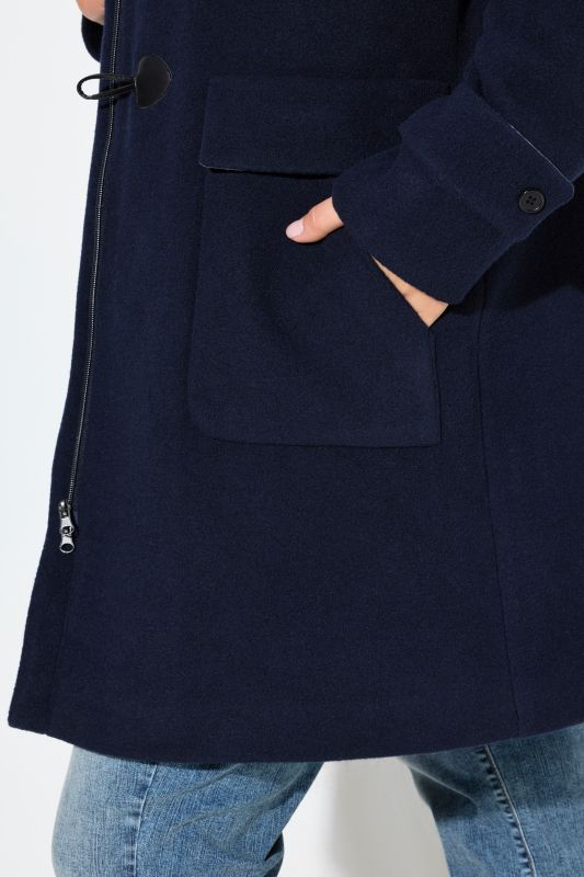 Toggle Button Wool Blend Duffle Coat