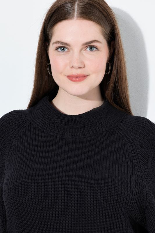 Eco Cotton Cable Knit Turtleneck Sweater