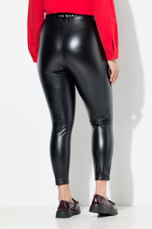 Metallic Faux Leather Leggings