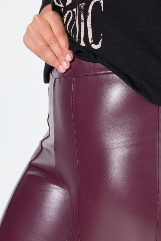 Metallic Faux Leather Leggings