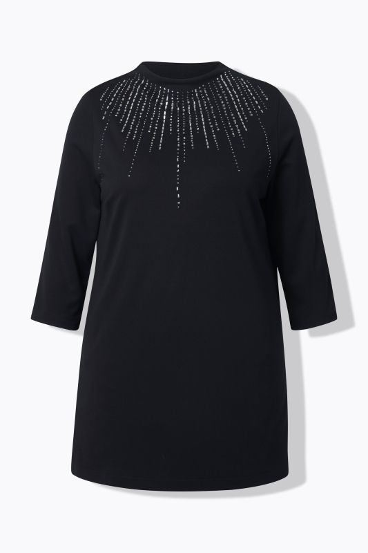 Rhinestone Turtleneck Sweatshirt
