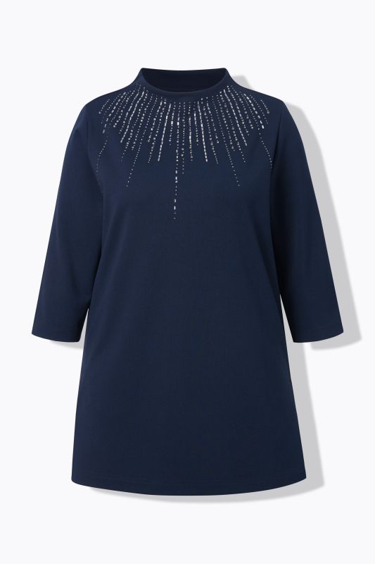 Rhinestone Turtleneck Sweatshirt