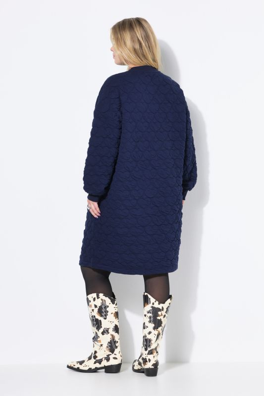 Sweat mini dress, oversized, HEART quilting