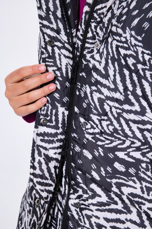 HYPRAR Long Quilted Allover Print Vest