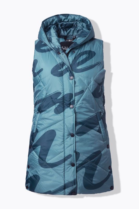 HYPRAR Long Quilted Allover Print Vest