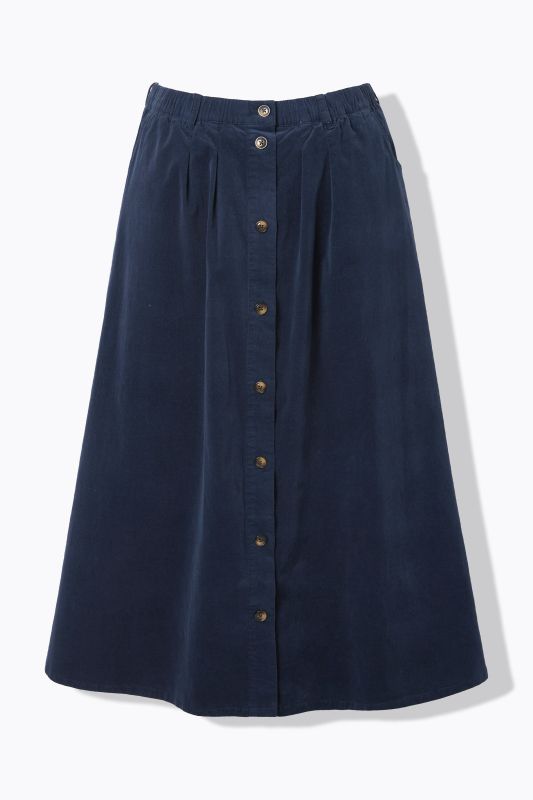 Corduroy Elastic Waist Maxi Skirt