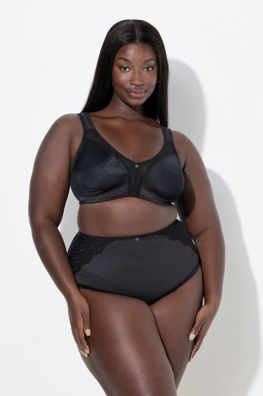 Satin and Lace Minimizer Bra