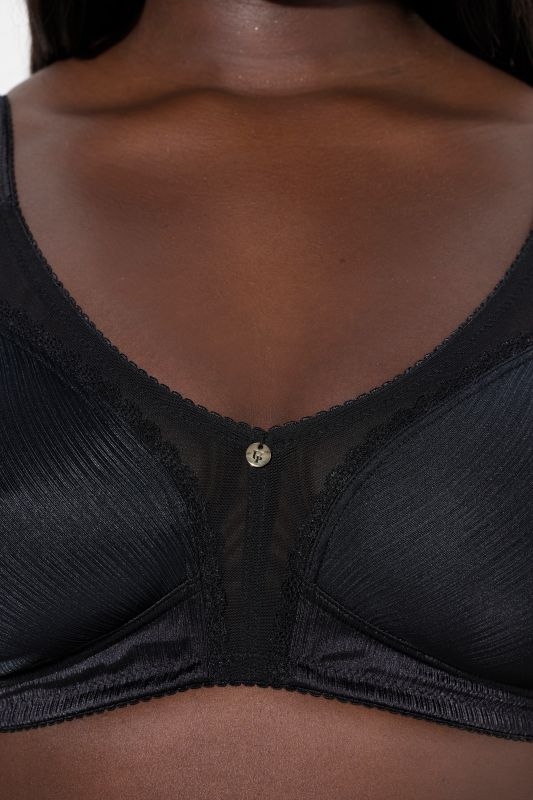 Satin and Lace Minimizer Bra