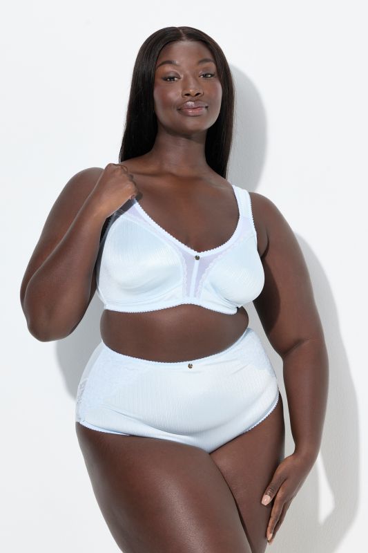 Satin and Lace Minimizer Bra