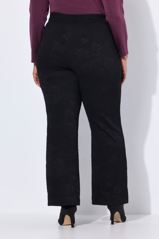Floral Textured Comfort Waist Pants