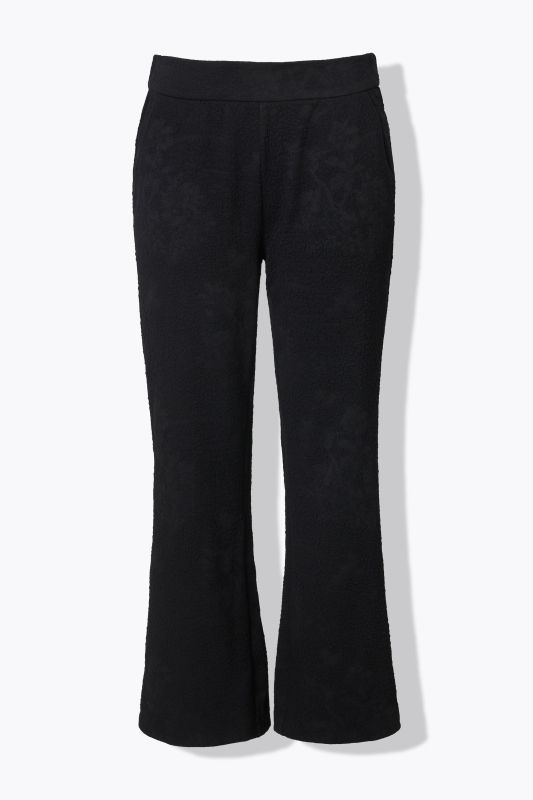 Floral Textured Comfort Waist Pants