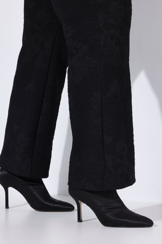 Floral Textured Comfort Waist Pants