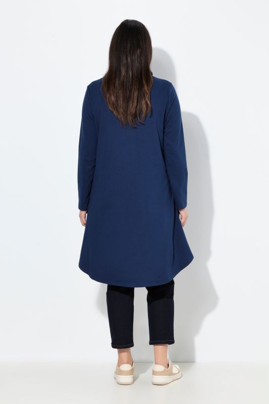 Flounce Panel Long Sleeve Sweatshirt Dress