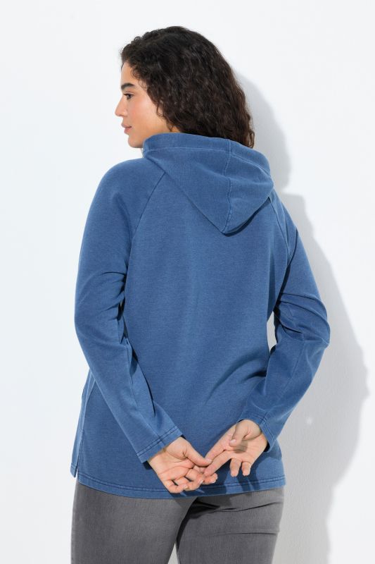 Rhinestone Drawstring Moon Wash Hoodie