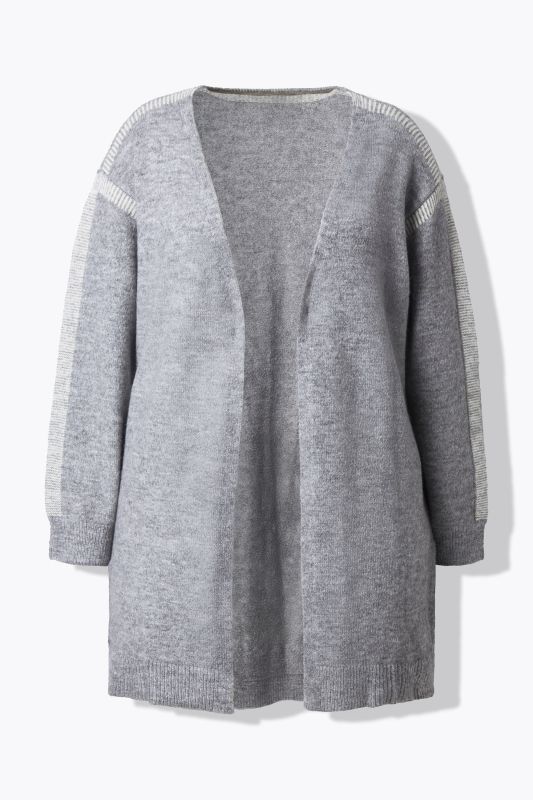 Decorative Seam Open Shape Cardigan