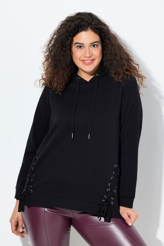 Decorative Lace-Up Hoodie