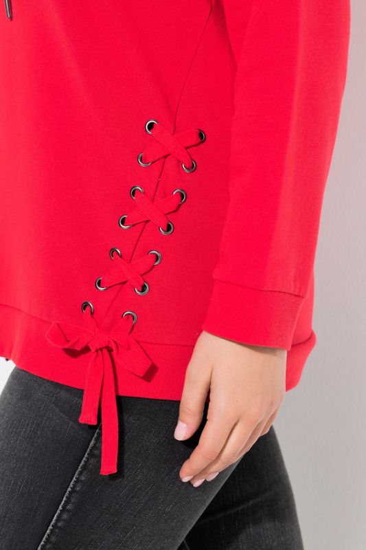 Decorative Lace-Up Hoodie